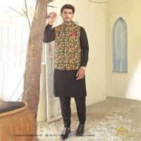 Multi Color Embroidered Galaxy Waistcoat