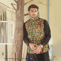 Multi Color Embroidered Galaxy Waistcoat