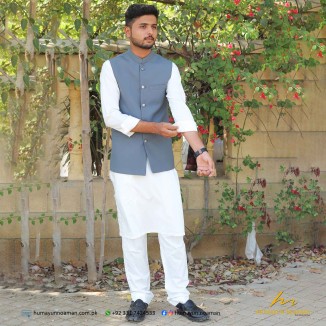 Grey Suiting Fabric Waistcoat