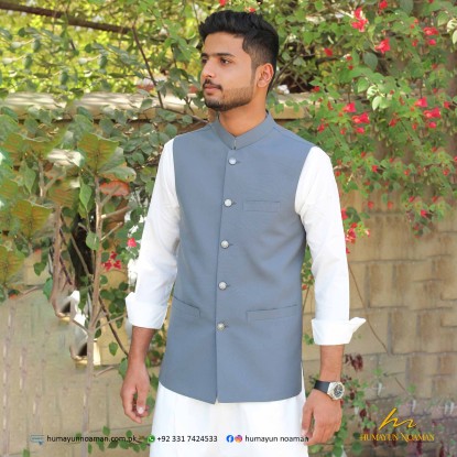 Grey Suiting Fabric Waistcoat