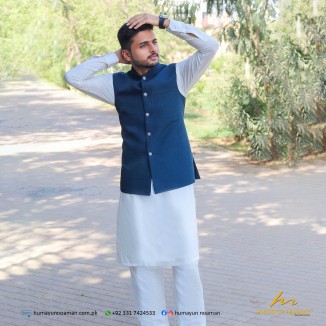 Navy Blue Plain Suiting Waistcoat