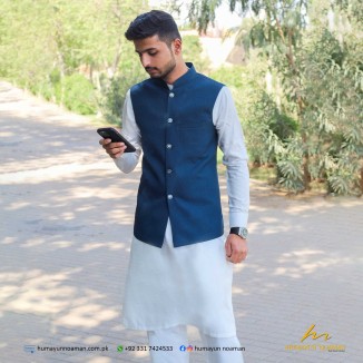 Navy Blue Plain Suiting Waistcoat