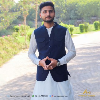 Navy Blue Double Pocket Suiting Waistcoat